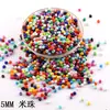 Cuentas de Arroz de Vidrio Sólido Coloridas Asimétricas de 5 mm para Pulsera Collar Hecho a Mano DIY Accesorios de Material para Joyería