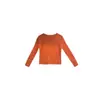 Cárdigan de Punto Corto Otoño Yuyi Cuello Redondo para Mujer de un Solo Botón Delgado Ajustado Manga Larga Abrigo C6128