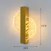 Lámpara de Pared Acrílica de Lujo Ligero Sala de Estar Nórdica Pared de Fondo de TV Dormitorio Mesita de Noche Creativa Cálida Pasillo
