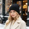 Gorro de punto transfronterizo 60g para mujer, otoño e invierno, a prueba de frío, cálido, versátil, casual, moda, gorro de lana