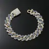 Deseo AliExpress venta caliente pulsera de cadena cubana de diamantes completos pulsera de moda europea y americana hip hop pulsera genial para hombre pulsera