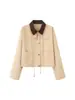 ZA comercio exterior transfronterizo artículo popular de ropa para mujer 2026 otoño nuevo moda europea y americana cuello de pana chaqueta retro americana para mujer