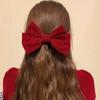 Joyería Haiyue Lazo Rojo Pasador Grande para el Cabello para Mujer Celebridad de Internet Otoño e Invierno Clip Trasero para la Cabeza Clip Vintage de Primavera Clip Superior