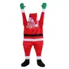 Decoración de pared trepadora de terciopelo de Santa Claus transfronteriza, adorno navideño, regalo, decoración colgante peculiar de pared y ventana para Navidad