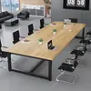 Mesa de conferência, mesa longa, mesa de escritório simples moderna de alta qualidade, mesa longa e cadeiras para discussões, bancada de sala de conferências, mesa de treinamento
