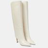 Botas rectas de tacón alto puntiagudas de estilo simple europeo y americano de nueva moda con talla grande de tacón alto Botas de mujer