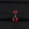 Joyería popular para piercing Joyería europea y americana no convencional Forma de serpiente Gotas de agua Circonita Anillo para el ombligo Uña para el ombligo roja Fábrica mayorista Venta directa