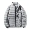 Nueva chaqueta de plumón para otoño e invierno para hombre con cuello alto, abrigo de invierno casual de moda para mujer, ligera y cálida, hecha con plumón de pato blanco, adecuado para parejas