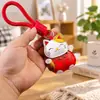 Chaveiro Pingente Gato da Sorte em Couro Pingente de Sorte para Chaveiro Presente de Ano Novo Festival da Primavera Pequeno Presente Carro Novo Modelo