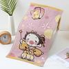 Zhiyang toalha infantil de musselina de quatro camadas com jacquard de desenho animado toalha infantil divertida toalha de rosto pequena toalha de suor toalha de mão presente atacado