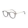 Llegada Nueva Estilo Coreano 2024 Montura Redonda Gris para Gafas Mismo Estilo Celebridad Cyber Pierna Ultraligera Delgada Forma Cóncava Montura para Gafas Anti Luz Azul