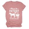 Jaqueta T-shirt casual europeia e americana por favor seja paciente comigo Amazon ebay gola redonda manga curta feminina