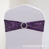 Respaldo de Silla Elástico Flor Lentejuela Lazo para Respaldo de Silla Suministros para Boda Hotel Cubierta de Silla Correas de Lentejuelas Decorativas