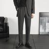 Pantalones Occidentales para Hombre Corte Recto Slim-fit Pantalones Recortados Casual de Negocios para Hombre Pantalones de Traje Negros para Hombre Pantalones para Hombre de Alta Gama