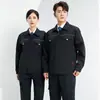 Chaqueta de trabajo de poliéster para primavera y otoño, resistente al desgaste y a la suciedad, ropa de trabajo de manga larga para trabajador, chaqueta de protección laboral para taller de fábrica transfronterizo