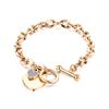 Revista de Moda Europeia e Americana Love Diamond Joias Elegantes Pulseira de Personalidade fecho ot Estilo Coreano Elegante Pulseira Feminina