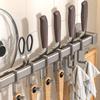 Estante de almacenamiento para ollas y palas de cocina, colgador de cucharas y palas montado en la pared, soporte con gancho, soporte para cuchillos, artefacto de almacenamiento sin perforaciones