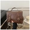 Bolso Bandolera Maletín Retro para Mujer 2025 Nueva Moda Mochila Estilo Coreano Estilo Preppy Mochila Casual de Gran Capacidad