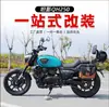 Aplicable a motocicleta Xiaosheng Tanying 250 con parachoques, bolsa lateral retro, estante plegable universal para respaldo, piezas de modificación