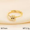 Estilo Coreano Design de Luxo Leve Senso de Design Ins Aberto Pegada de Gato Aço Titânio Anel Feminino Para o Trabalho Versátil Anéis de Diamante