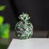 Adornos de Piña Dorada de Resina Rellena de Cristal Natural Mascota Fresca y Linda Decoraciones de Escritorio de Escritorio