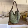 Bolso Tejido de Punto de Gran Capacidad Transfronterizo para Mujer, Nuevo Estilo Verano 2026, Bolso de Hombro Cruzado, Bolso para Vacaciones en la Playa