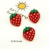 Oso de Dibujos Animados Fresa Ojos Grandes Helado Resina Accesorios Material DIY Pegamento Crema Funda de Teléfono Flor para Zapato Adhesivo para el Cabello