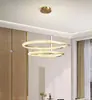 Lámpara de araña de lujo ligero estilo italiano para sala de estar, diseñador minimalista Bauhaus, nuevo villa dúplex, luz principal para vestíbulo de techo alto, aluminio, otros materiales