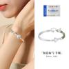 Pulseira de Prata Pura 999 com Jade Natural Hetian, Pulseira Ruyi com Contas, Sensação de Alto Padrão, Joia de Nicho Estilo Chinês Novo Presente para Mulheres