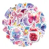 Compra Directa Transfronteriza de 50 Pegatinas de Caricaturas con Graffiti Láser de Dulces, Pegatinas Decorativas Lindas de Animales y Flores para Botellas de Vidrio