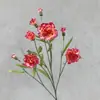 Cravo pequeno de múltiplas cabeças flores artificiais para decoração de casa, arranjos de mesa, cravos para decoração de casamento e salão de cerimônia, flores artificiais, flores de seda