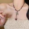 Handmade novo estilo chinês vintage cerâmica borboleta colar feminino estilo étnico nacional moda antiga clavícula cadeia cordão colar atacado