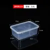 Em Estoque Envio Rápido PP de Grau Alimentício Transparente Selada Caixa para Conservar Fresco Caixa de Armazenamento para Geladeira Aquecimento no Micro-ondas Caixa de Porcionamento para Alimentos Secos