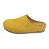 Venta Caliente Pañuelo Retro Medias Zapatillas de Casa para Mujer 2026 Otoño Nuevo Zapatos Birkenstock Persona Perezosa Ropa de Exterior Zapatos Individuales Planos de Gamuza