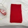 *Personalizable para Pedidos Japoneses y Coreanos* Bufanda de Lana Cachemir Color Sólido Bordada OEM Calentador de Cuello Tejido Fabricante Venta al por Mayor
