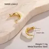Pendientes Irregulares de Resina de Color Fresco, Cruz de Acero Inoxidable, Estilo Europeo Americano, Diseño de Nicho para Mujer, Joyería de Alta Gama, Venta al por Mayor