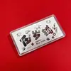 Bolsa de Sobre Rojo de Año Nuevo del Año del Caballo con Monedas Plateadas, Dinero de la Suerte para el Año Nuevo, Feliz Día de San Valentín, Paquete Rojo Bordado de Imitación, Sobre Rojo del Festival de Primavera