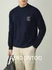 [Lana Modal] Suéter Grueso con Bordado de Polo para Hombre, Cálido de Invierno, Cuello Alto, Cómodo Tejido Básico
