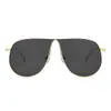 Gafas de sol retro de montura grande para adelgazar para mujer, Gafas de sol de metal de alta gama, Gafas elegantes y versátiles estilo Harajuku nuevo