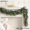 Decoración navideña de alta gama, guirnalda de vidilo estilo bosque, accesorios para arreglos navideños de pared, ventana, chimenea, mesa de villa