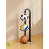 Rack de Armazenamento para Basquete Doméstico Interno Simples de Chão Dobrável Rack de Armazenamento para Futebol Vôlei Rack de Armazenamento para Bolas Infantis