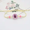 Pulsera Tejida a Mano Xiyin Insecto Mariquita Gipsófila Flor de Encaje Fresca y Dulce Jingdezhen
