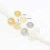 Cobre Puro Banhado a Ouro 18K Cor Duradoura Flor Tampa Pétala Oca DIY Pulseira Espaçador Contas Fio Conta Tampa Joia C02