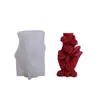 Molde de Silicona Popular Transfronterizo de Calavera de Rosa Hecha a Mano para Velas Aromáticas DIY, Adorno de Yeso, Molde para Jabón Hecho a Mano en Stock