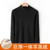 Roupa íntima térmica de gola média feminina Lã Berber grossa peça única veludo plus size roupas de outono à prova de frio base superior inverno