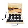 Piedra Bian Piedra de Masaje Caja Calefactora de Temperatura Constante Set de 28 Piezas Set de 16 Piedras Calientes Energéticas Belleza Spa Sauna Fisioterapia Tratamiento de Espalda