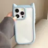 A Nova Capa de Celular com Orelhas de Gato é Adequada para iPhone 18 Promax Capa com Ranhura Cola DIY 17 Capa de Celular 16