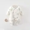 Ropa sin costuras estilo monje para recién nacidos, mameluco de primavera y otoño para bebé, mameluco de mariposa para recién nacidos, mameluco de mariposa de algodón puro para bebé de otoño e invierno