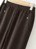 Pantalones para Mamá de Mediana Edad Modelo Primavera/Otoño 2026 Cintura Elástica Pantalones Rectos Holgados Moda para Mujeres de Mediana Edad y Mayores Tallas Grandes Pantalones Casuales