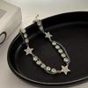 Collar de estrella para niña dulce y genial ~ cadena de clavícula con estrella de diamantes de imitación y2g, collar Millennium, cadena de extensión de nicho de lujo ligera para mujer